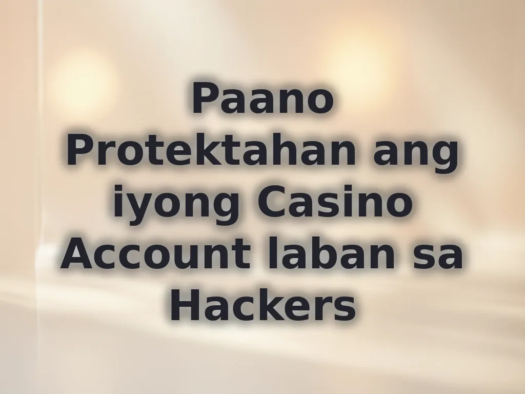 Paano Protektahan ang iyong Casino Account laban sa Hackers